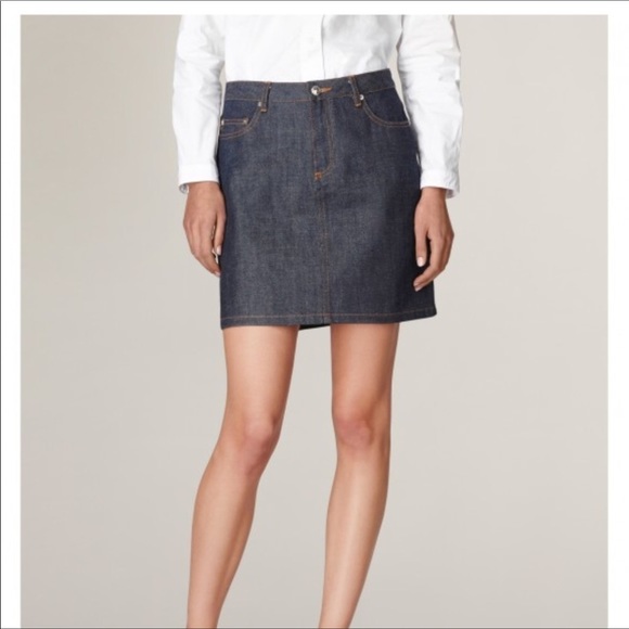raw denim skirt